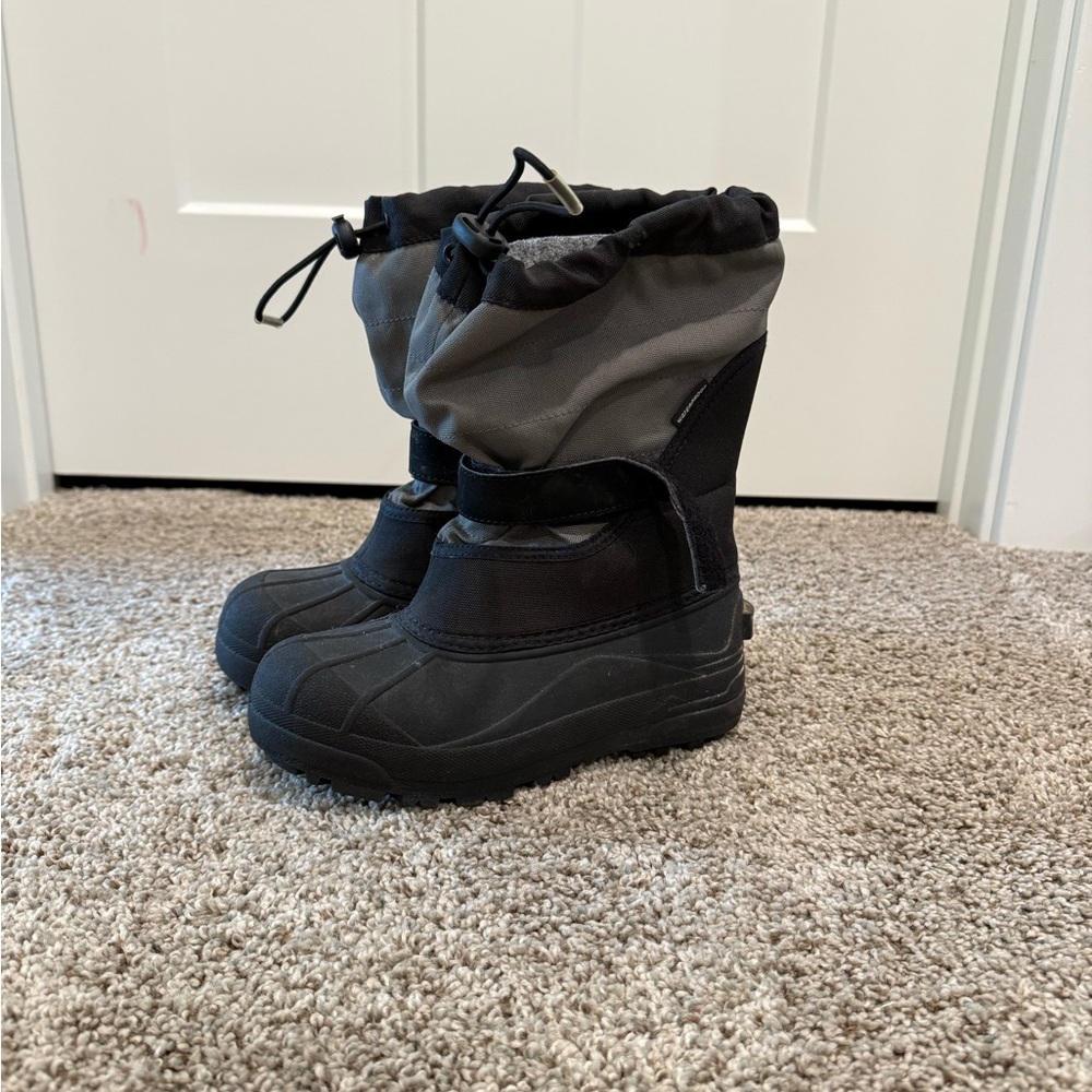 Columbia Black and Gray Kids Snow Boots
